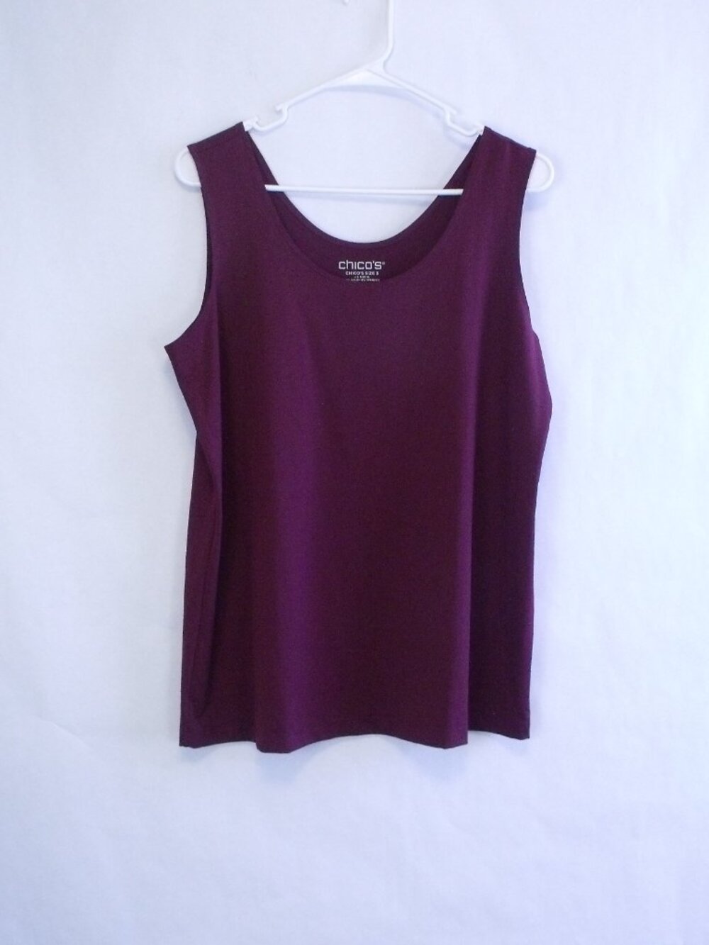 Chico's Burgundy Basic Knit Tank Top